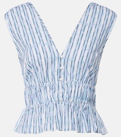 Velvet Velvet Verena striped cotton-blend top
