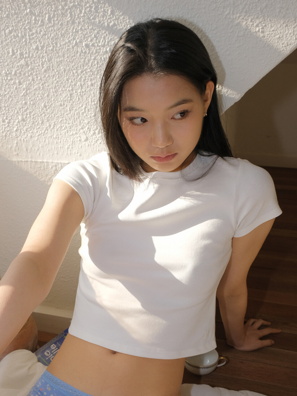 VEM.VER Bunny Half Sleeve T-shirt _ White