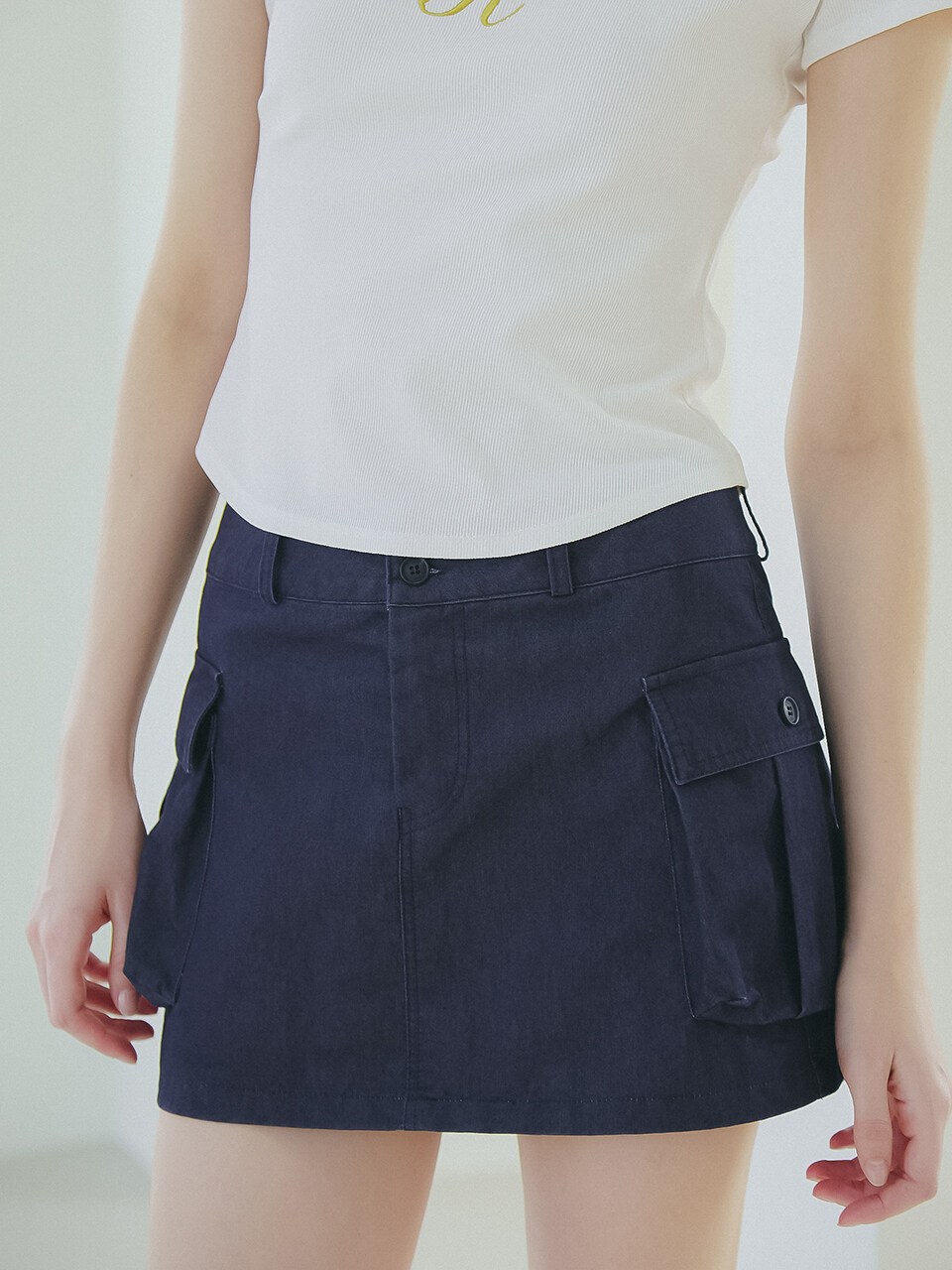 VEM.VER Cargo Mini Skirt _ Navy