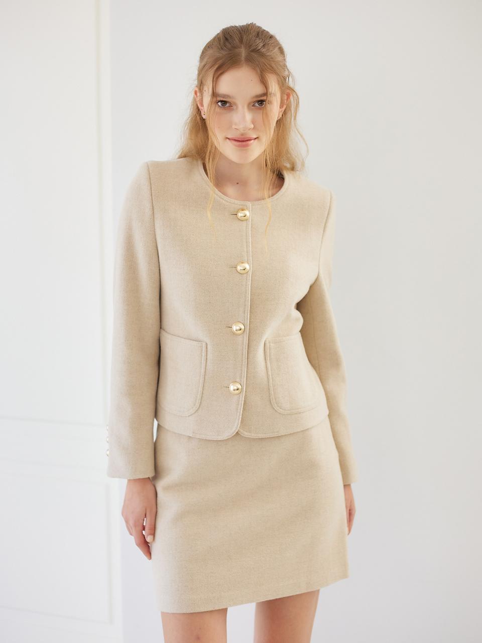 VEM.VER MARIE WOOL STITCH MINI SKIRT