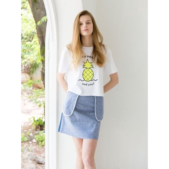 VEM.VER OUT POCKET STRIPE SKIRT