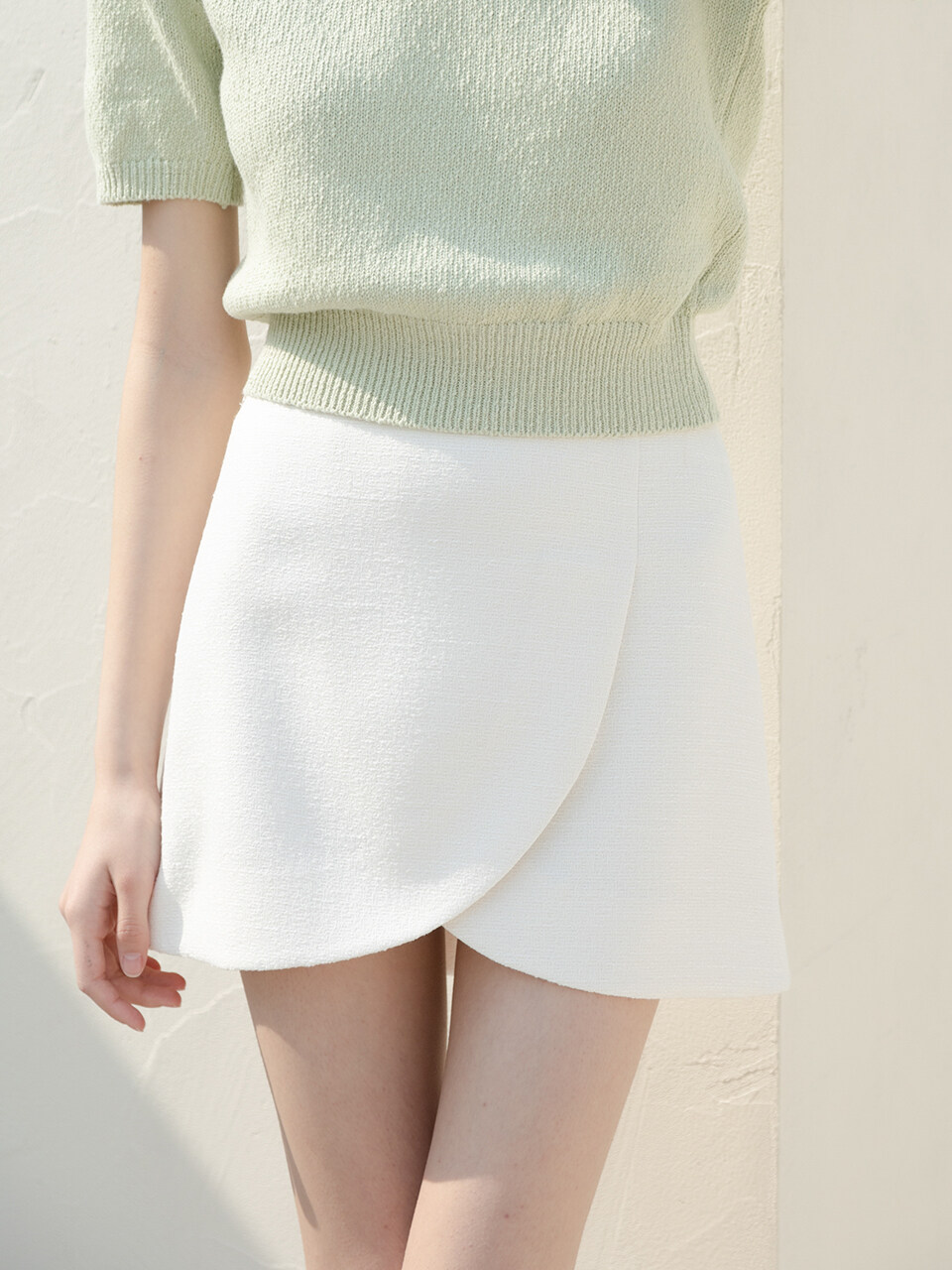 VEM.VER Tweed Wrap Mini Skirt _ 2 Colors
