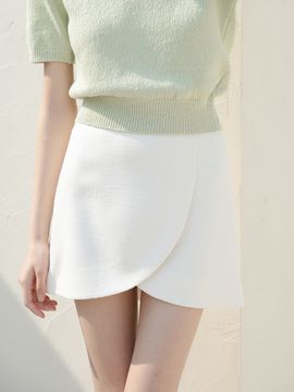 VEM.VER Tweed Wrap Mini Skirt _ 2 Colors