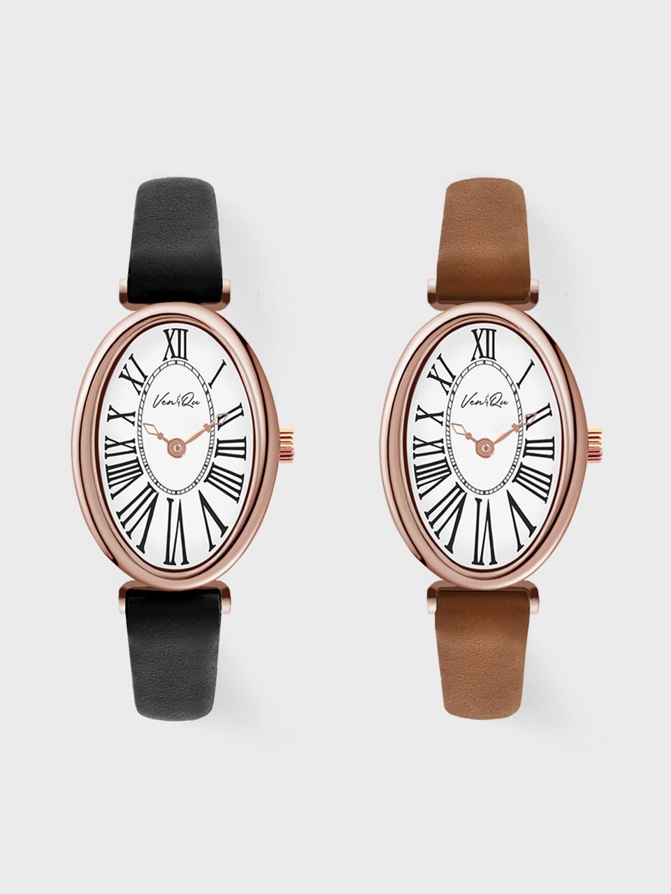 Ven&Qu Dome Watch - Rosegold / White