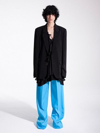 vente Blue Soft Wide 2 Tuck Pants