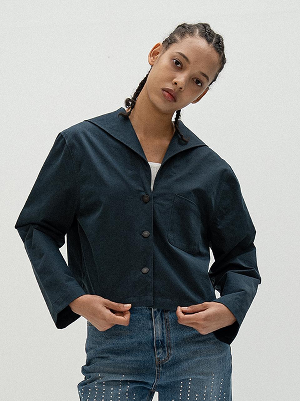 vente Classic Sailor Jacket Washed Navy
