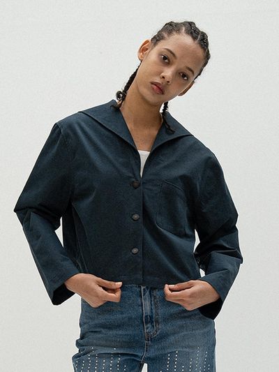 vente Classic Sailor Jacket Washed Navy