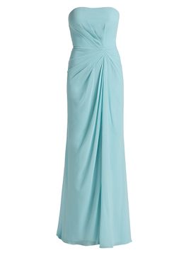 Vera Wang Bride Women's Fleuri Pleated Strapless Gown