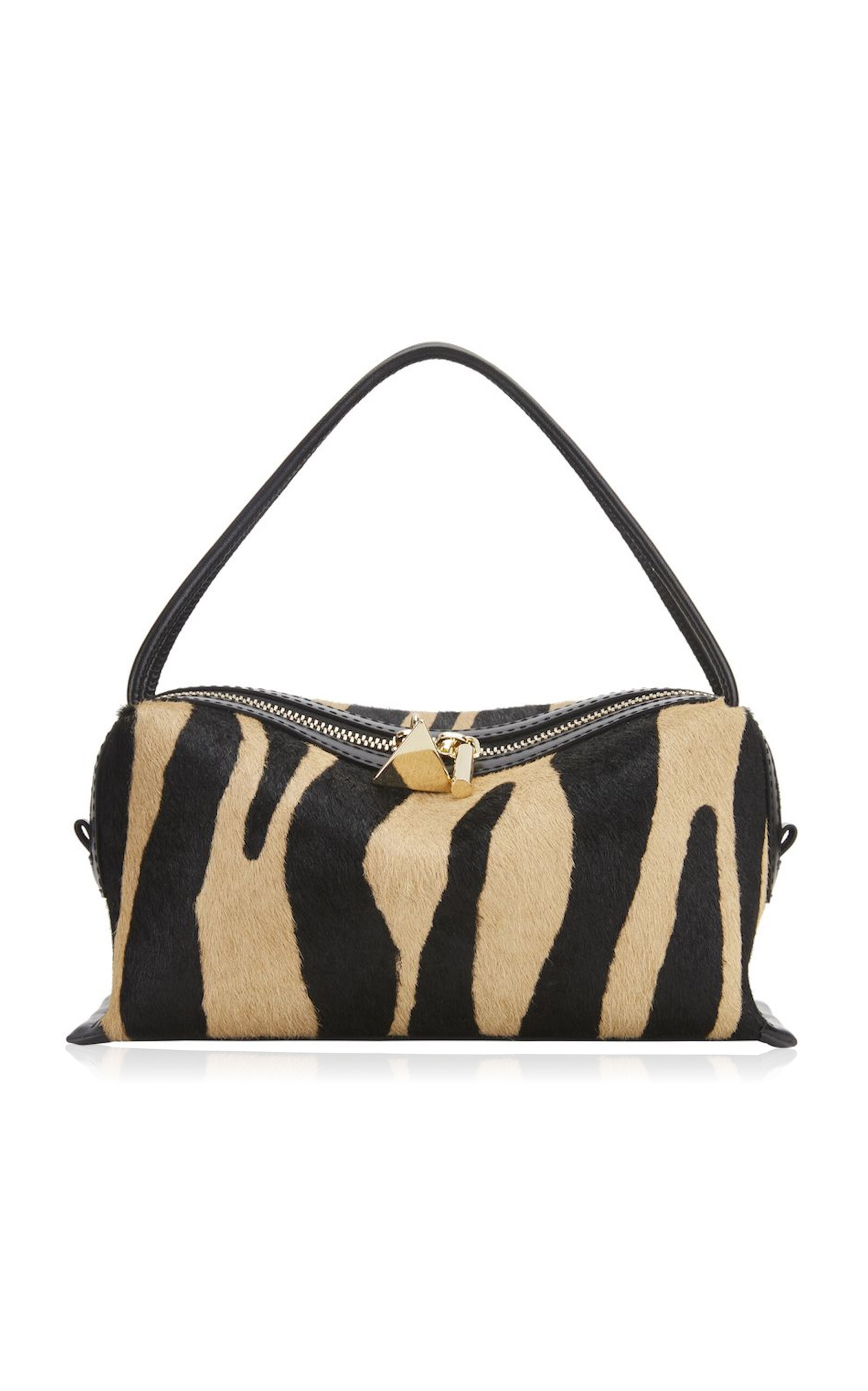 Verafied Verafied Café Zebra Calf Hair Mini Bag