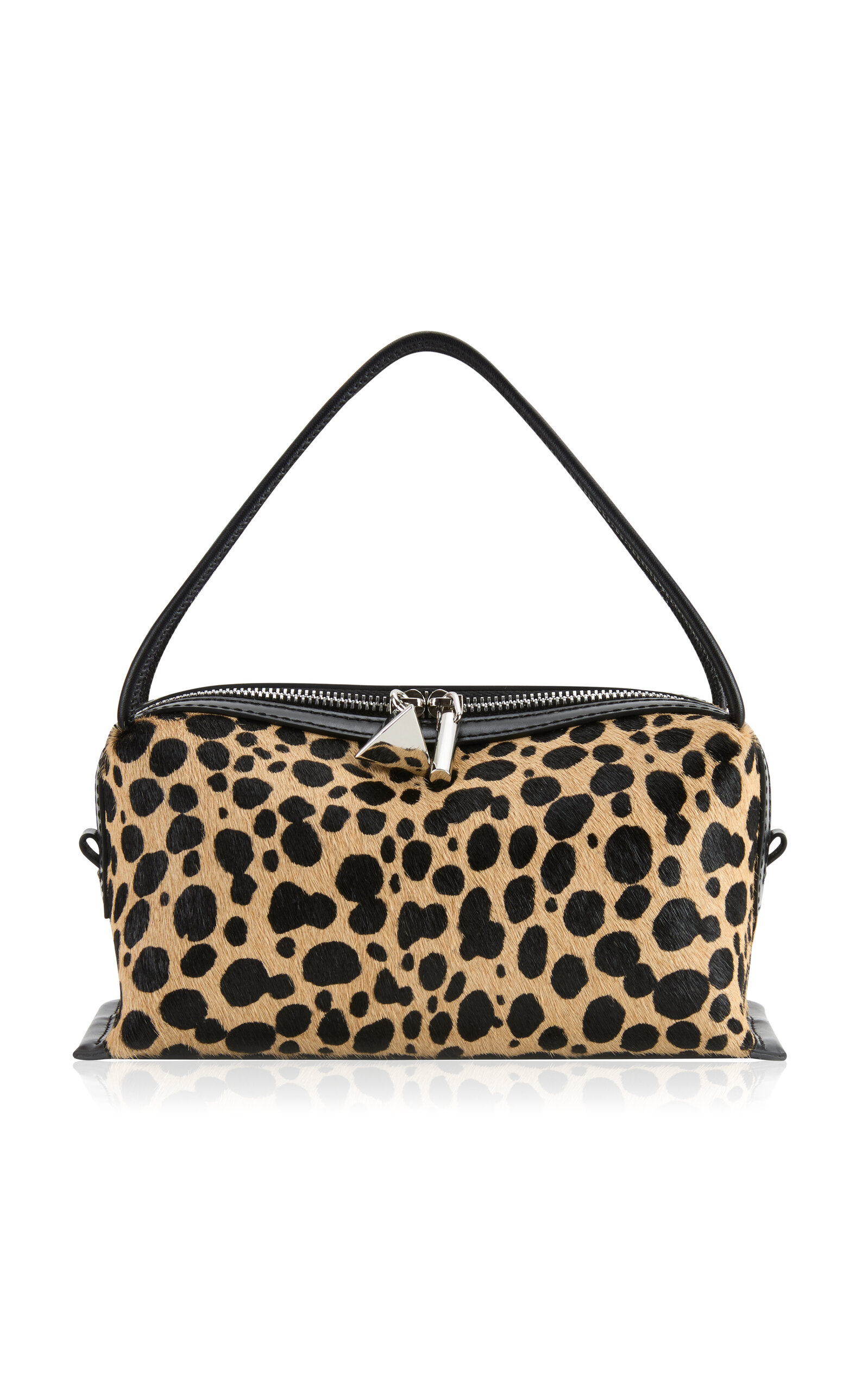 Verafied Verafied Cheetah Calf Hair Café Mini Bag