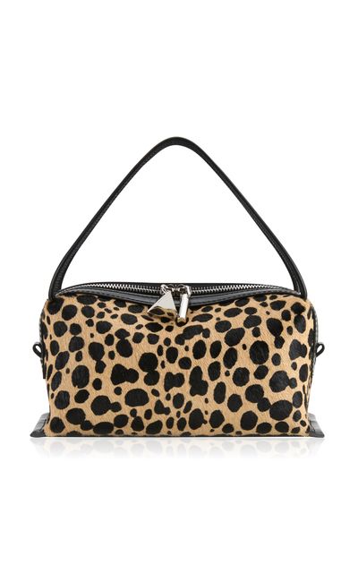 Verafied Verafied Cheetah Calf Hair Café Mini Bag