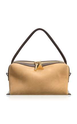 Verafied Verafied Gold Suede Café Mini Bag