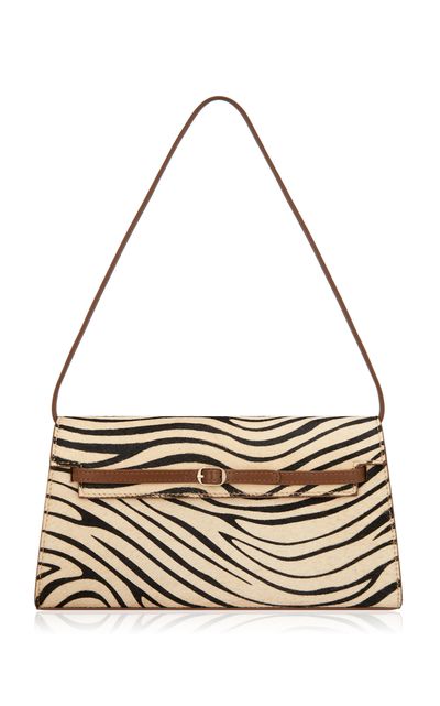 Verafied Verafied ZebraPrint Pony Hair Shoulder Bag