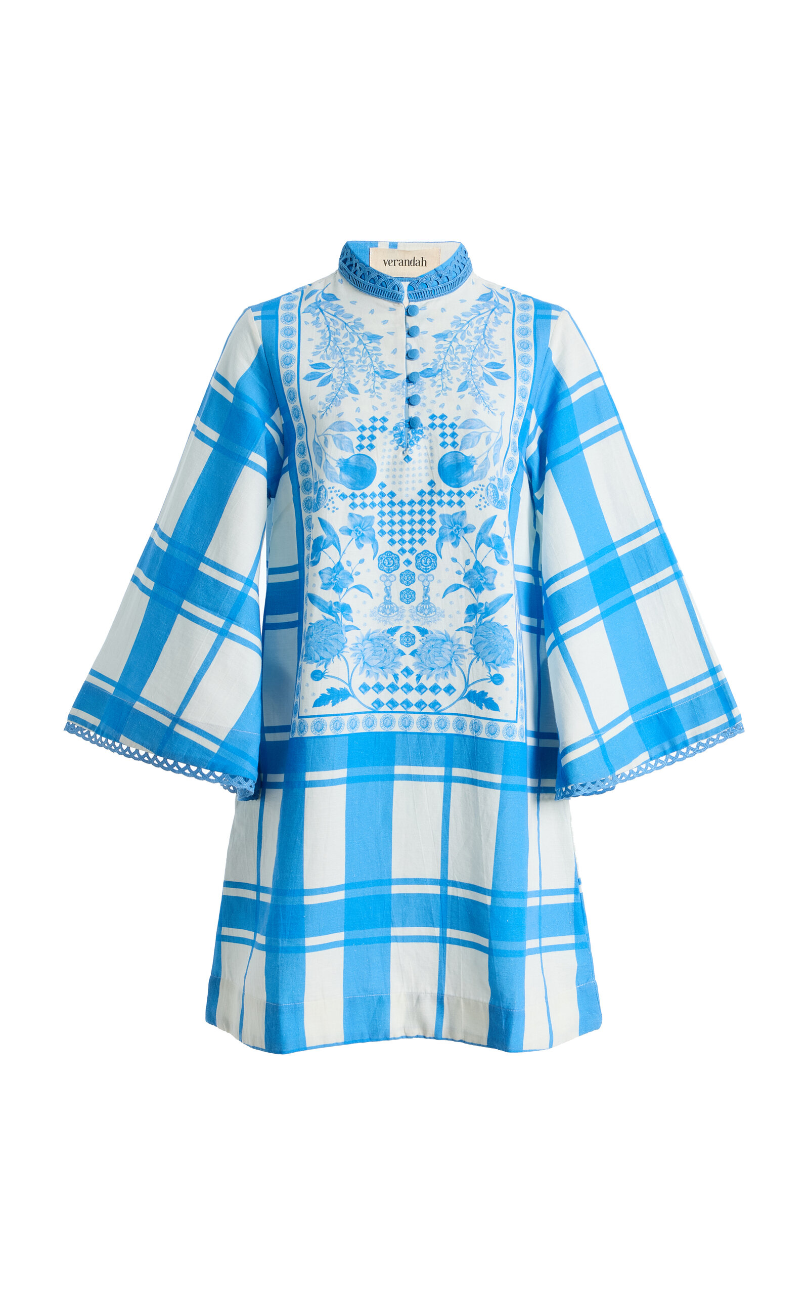 VERANDAH VERANDAH CottonBlend Mini Kaftan Dress