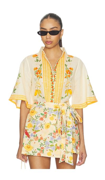 Verandah Verandah Floral Bell Sleeve Shirt