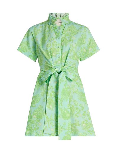 Verandah Women's Ammama Bawa Floral Cotton-Linen Minidress