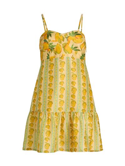 Verandah Women's Ammama Corset Mango-Print Minidress