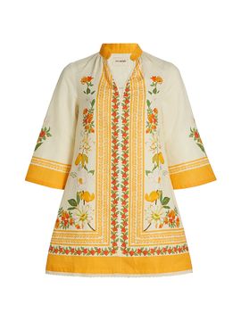 Verandah Women's Ammama Garden Cotton-Linen Minidress