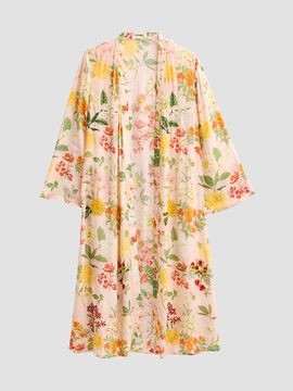 Verandah Women's Ammama Hand-Beaded Botanical Caftan