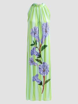 Verandah Women's Ammama Hand-Beaded Floral Maxi Dress