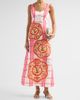 Verandah Women's Bejewelled Linen Summer Maxi Dress - 2