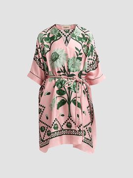 Verandah Women's Bejewelled Scarf Silk Dress