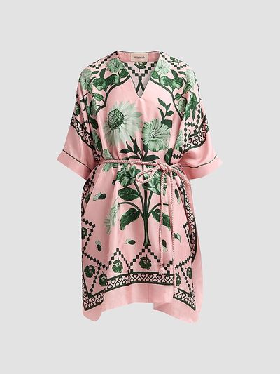 Verandah Women's Bejewelled Scarf Silk Dress