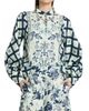 Verandah Women's Pushpanjali Printed Linen-Cotton Tunic Blouse - 3