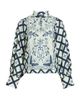 Verandah Women's Pushpanjali Printed Linen-Cotton Tunic Blouse - 8