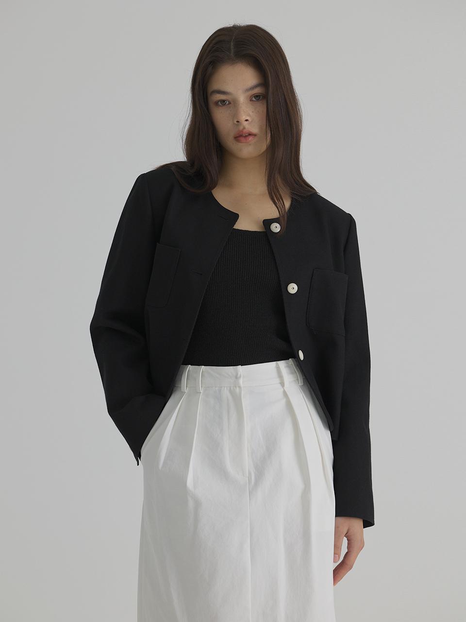 verbom Round Pocket Jacket_Black