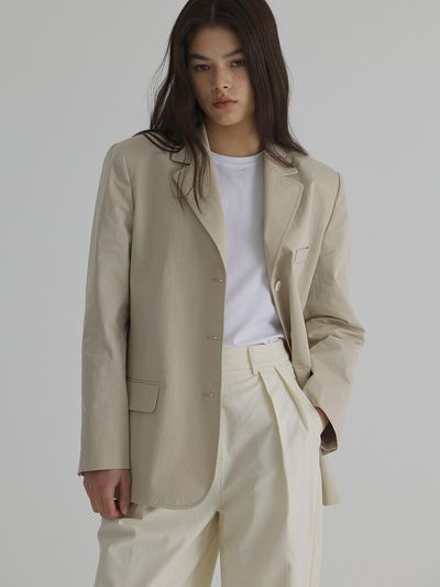 verbom Single Button Jacket_Beige