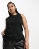 Vero Moda Curve Vero Moda Curve Aware racer neck tank top in black - 1