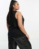 Vero Moda Curve Vero Moda Curve Aware racer neck tank top in black - 4