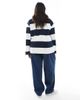 Vero Moda Curve Vero Moda Curve barrel leg jeans in dark blue denim-Navy - 2