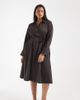 Vero Moda Curve Vero Moda Curve belted poplin midi shirt dress in chocolate-Brown - 1