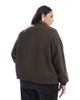Vero Moda Curve Vero Moda Curve bomber jacket in chocolate brown - 4