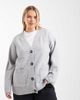 Vero Moda Curve Vero Moda Curve boxy knit cardigan with pockets in light gray melange - 1