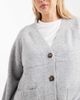 Vero Moda Curve Vero Moda Curve boxy knit cardigan with pockets in light gray melange - 3