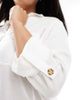 Vero Moda Curve Vero Moda Curve button down shirt with pocket detail in white - 2