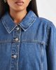 Vero Moda Curve Vero Moda Curve button front denim mini dress in medium blue wash - 3