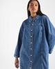 Vero Moda Curve Vero Moda Curve button front denim mini dress in medium blue wash - 4