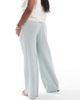 Vero Moda Curve Vero Moda Curve cotton wide leg pants in green stripe - 3