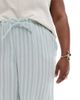 Vero Moda Curve Vero Moda Curve cotton wide leg pants in green stripe - 4