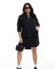 Vero Moda Curve Vero Moda Curve denim shirt dress in black - 1