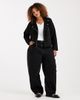 Vero Moda Curve Vero Moda Curve faux suede moto jacket with washed effect in black - 2