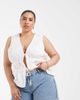 Vero Moda Curve Vero Moda Curve high rise loose fit denim shorts in medium blue wash - 1