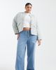 Vero Moda Curve Vero Moda Curve Kayla high rise wide leg jeans in light blue wash - 1