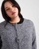 Vero Moda Curve Vero Moda Curve knit cardigan with rose applique buttons in gray - 3