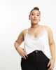 Vero Moda Curve Vero Moda Curve lace detail cami top in white - 1