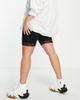 Vero Moda Curve Vero Moda Curve legging shorts with lace detail in black - 2